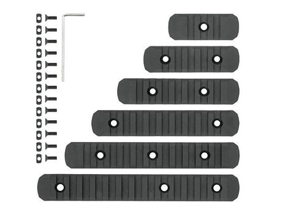 MP POLYMER KEY-MOD / M-LOK 6 PIECE RAIL SET - BLACK