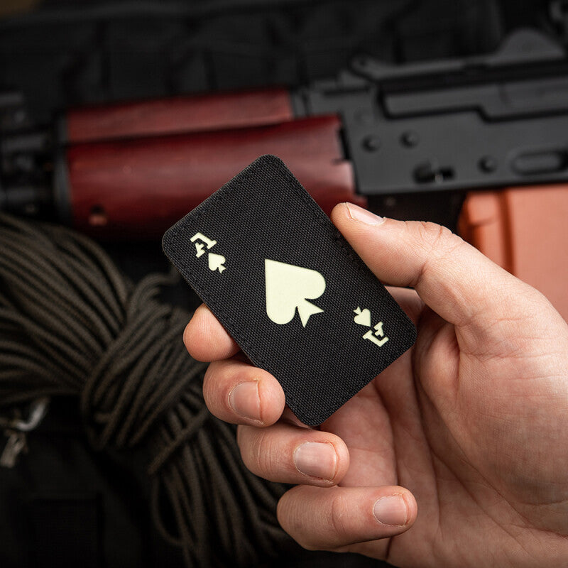 M-TAC LASER CUT PATCH "ACE OF SPADES" GLOW IN THE DARK
