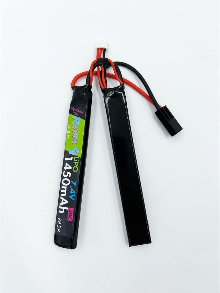 REBEL 7.4V 1450mAh 30C NUNCHUCK LIPO MINI TAMIYA