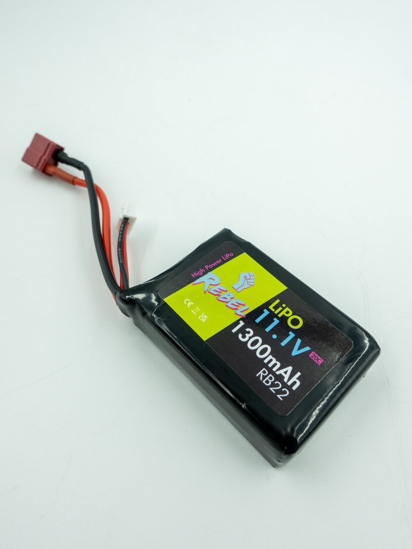 REBEL 11.1V 1300MAH 20C PEQ LIPO DEANS