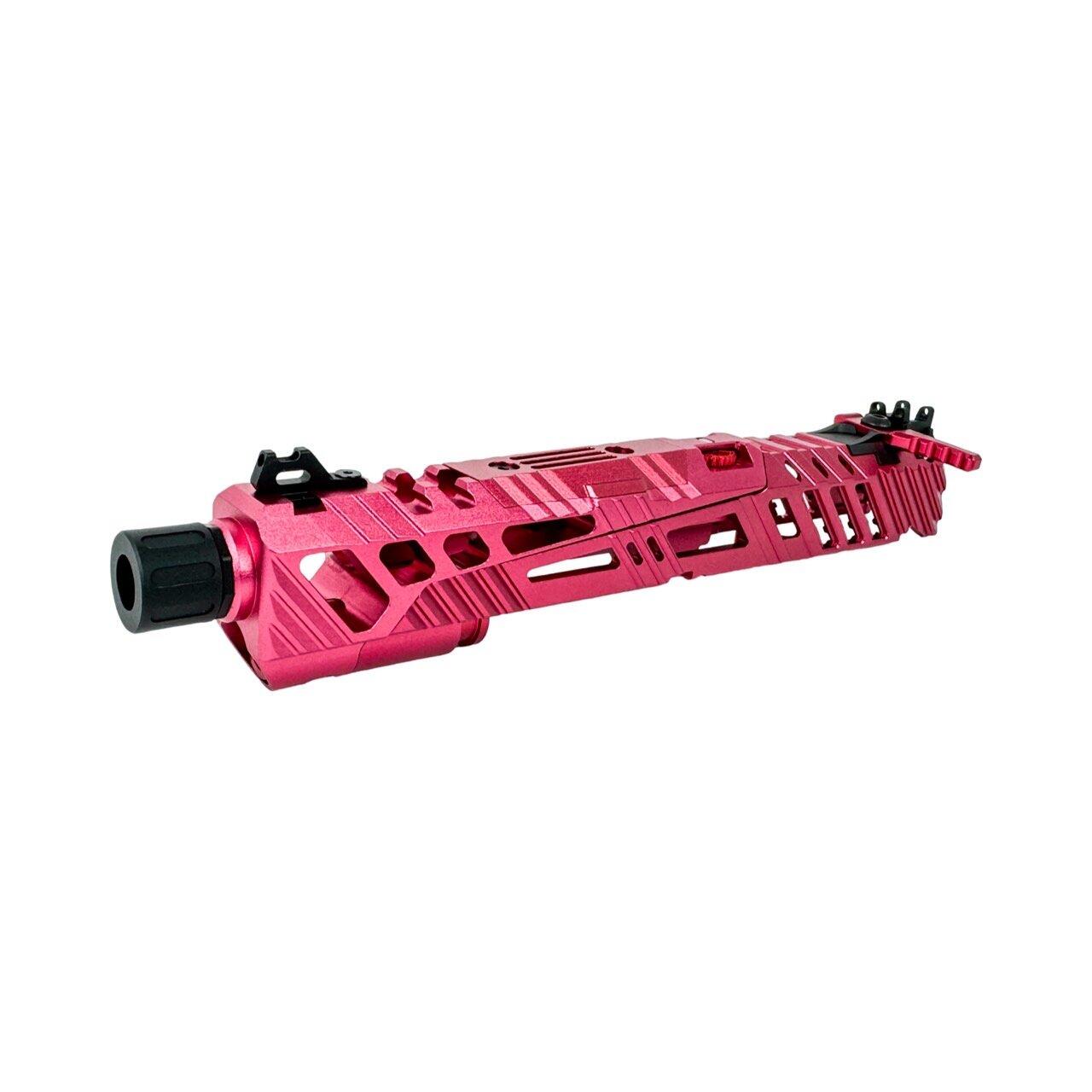 CTM SUPERLINE SPLIT SLIDE FOR TM HI-CAPA 5.1 - PINK (INC. SHORT STROKE KIT, 14MM CCW MUZZLE, ENHANCED NOZZLE SPRING, ETC)