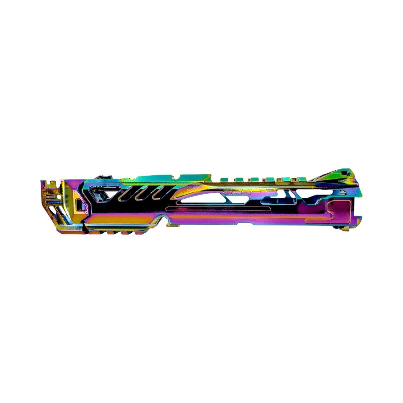 CTM AAP-01/C FUKU-2 CNC UPPER - BABY SHARK CUTOUT - ELECTROPLATED RAINBOW