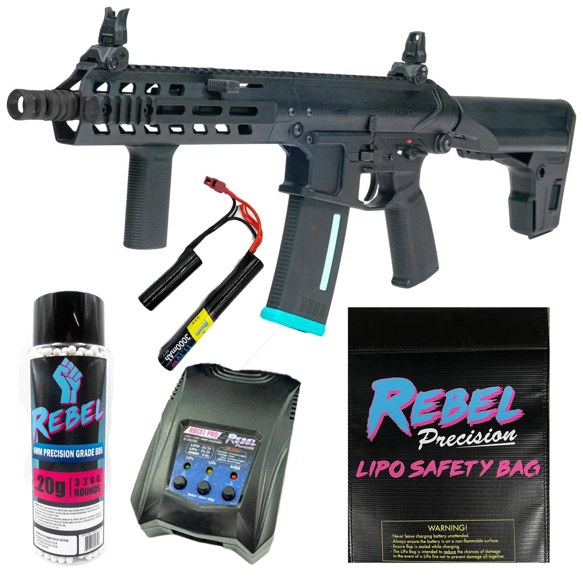 KWA Originals: EVE-9 AEG Rifle Bundle (Black)